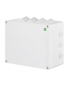 Puszka INDUSTRIAL 2723-02, hermetyczna n/t z dławicami (14 dławic), 342x282x115mm, IP55, tworzywo ABS, pokrywa szara