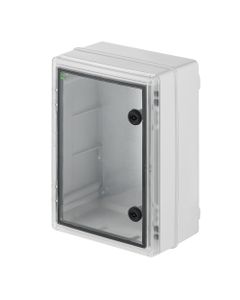 Obudowa INDUSTRIAL SR1 2753-01, 352x252x142mm, z ABS, IP65, z płytą, drzwi transparentne, zamknięcie 2-pkt