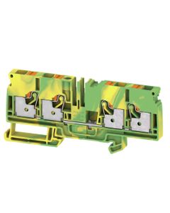 Złączka przewodu ochronnego A4C 6 PE, PUSH IN, 6 mm2, 800V, zielono-żółta, 4 połączenia