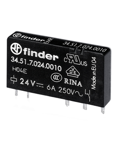 Przekaźnik 34.51.7.024.4010, 1P 6A, cewka czuła 24V DC, styki AgSnO2