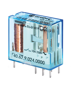 Przekaźnik 40.62.7.024.0000, 2P 10A, cewka czuła 24V DC, styki AgNi, do gniazd serii 95 i obw. drukow.