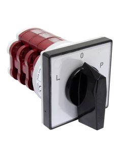 Łącznik krzywkowy 4G10-11-U, 10A, 3-fazowy (L-0-P), tablicowy, czarne pokrętło