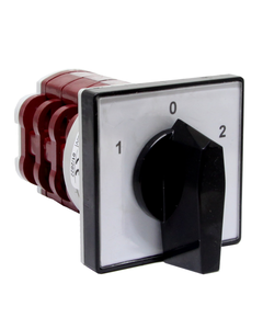 Łącznik krzywkowy 4G10-52-U, 10A, 2-fazowy, 3-położ. (1-0-2), tablicowy, czarne pokrętło