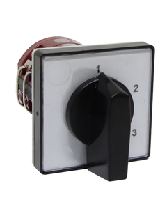 Łącznik krzywkowy 4G10-87-U, 10A, 2-fazowy, 4-położ. (1-2-3-4), tablicowy, czarne pokrętło