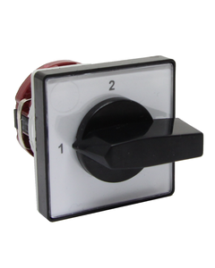 Łącznik krzywkowy 4G25-54-U, 25A, 1-fazowy, 2-położ. (1-2), tablicowy, czarne pokrętło