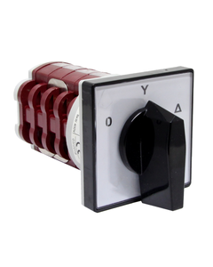 Łącznik krzywkowy 4G40-12-U, 40A, 3-fazowy (0-Y-?), tablicowy, czarne pokrętło