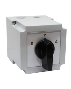 Łącznik krzywkowy 4G80-12-PK, 80A, 3-fazowy (0-Y-?), w obudowie, czarne pokrętło