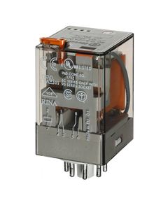 Przekaźnik 60.12.8.110.0040, 2P 10A, cewka 110V AC, styki AgNi, wskaźnik zadziałania, przycisk testu