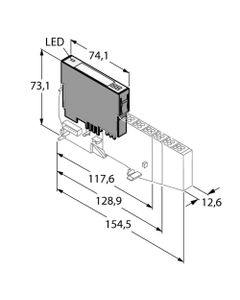 Moduł wejść cyfrowych BL20-4DI-24VDC-P, IP20, karta zwykła DI , 4 wejścia cyfrowe, 24V DC, PNP