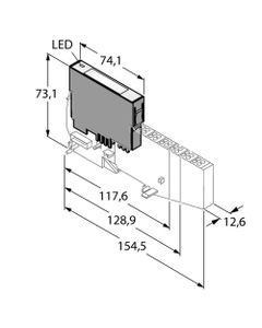 Moduł wejść analogowych BL20-2AI-U(-10/0...+10VDC), IP20, karta zwykła AI, 2 wejście analogowe napięciowe  -10/0…+10 V D...
