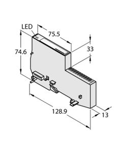 Moduł wyjść cyfrowych BL20-E-8DO-24VDC-0.5A-P, IP20, karta ECO, 8-kanałowa, 24V DC, PNP