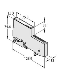 Moduł wejść cyfrowych BL20-E-8DI-24VDC-P, IP20, karta ECO, 8-kanałowa, 24V DC, PNP