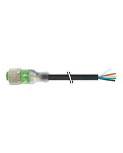 Przewód do czujników M12 5P złącze żeńskie proste, kod-A, 3m PUR, 3xLED, 7000-12251-6350300