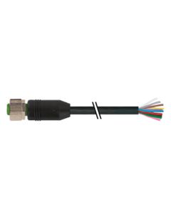 Przewód do czujników M12 12P złącze żeńskie proste, kod-A, 3m PVC, 7000-19041-7020300