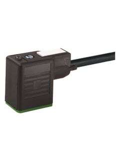 Złącze zaworowe z przewodem MSUD typ B 10 mm, 2+PE, LED + dioda Zenera, 24V AC/DC, kabel 5m PUR, Murr 7000-10021-6360500...