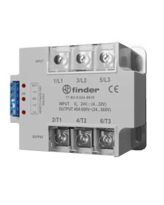 Przekaźnik półprzewodnikowy 3-fazowy 77.A3.9.024.8671, 25A wyj. 24-660V AC, ster. 4-32V DC, załączanie natychmiastowe...