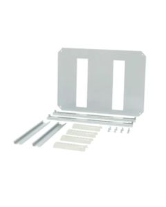 Rama z szynami i maskownicą DRS ARCA 403015, 2 rzędy x 11 mod., do szafek ARCA 400x300x150