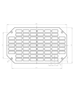 Płyta montażowa MPP ARCA 2030, perforowana, 150x250mm, stal ocynkowana, do obudowy ARCA 200x300x150