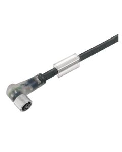 Przewód do czujników M8 3P złącze żeńskie kątowe, 1.5m PUR, SAIL-M8BW-3L1.5U, 2xLED