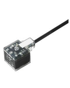 Złącze zaworowe z przewodem SAIL-VSA-3.0U, typ A 18 mm, 2+PE, LED + dioda Zenera, 24V AC/DC, kabel 3m PUR