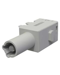 Han-Modular, moduł Han Domino Multiplier, męski, 1-pin + 4 połączenia spec., 16A 400V, zaciski Push-in, 0.5-2.5 mm2, mał...