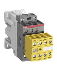 Stycznik bezpieczeństwa AFS09Z-30-22-30 sterowany z PLC, 3P, 9A w AC3, 4kW, cewka 24V DC, styki pom. 2NO+2NC