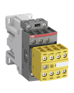 Stycznik bezpieczeństwa AFS16Z-30-22-30 sterowany z PLC, 3P, 18A w AC3, 7.5kW, cewka 24V DC, styki pom. 2NO+2NC