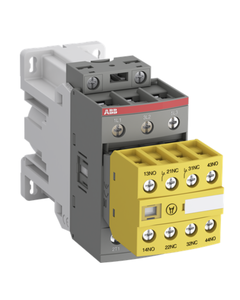 Stycznik bezpieczeństwa AFS38Z-30-22-30 sterowany z PLC, 3P, 38A w AC3, 18.5kW, cewka 24V DC, styki pom. 2NO+2NC
