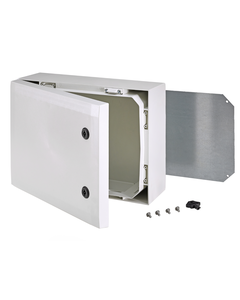 Obudowa ARCA 406021, 400x600x210mm, poliwęglan, IP66, z płytą, drzwi pełne, zamknięcie 2-pkt