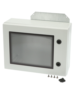 Obudowa ARCA 608030W, 600x800x300mm, poliwęglan, IP66, z płytą, drzwi transparentne, zamknięcie 2-pkt