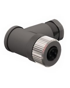 Złącze rozbieralne żeńskie M12 5P, kątowe B8251-0/PG9, kod-A, zaciski śrubowe, dław. 4-6mm, żyły 0.14-0.75mm2