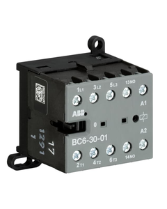 Stycznik BC6-30-01, 3bieg-3NO, 9A w AC3, 4kW, cewka 220V DC, styki pom. 1NC
