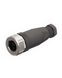 Złącze rozbieralne żeńskie M12 5P, proste BM8151-0, kod-A, zaciski śrubowe, dław. 4-6mm, żyły 0.25-0.75mm2