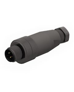 Złącze rozbieralne męskie M12 5P, proste BS8151-0/9, kod-A, zaciski śrubowe, dław. 6-8mm, żyły 0.14-0.75mm2