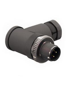 Złącze rozbieralne męskie M12 4P, kątowe BS8241-0, kod-A, zaciski śrubowe, dław. 4-6mm, żyły 0.14-0.75mm2