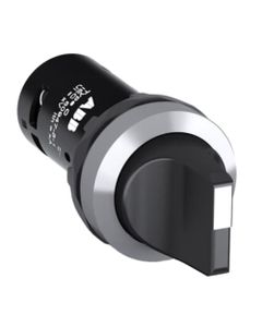 Łącznik pokrętny C2SS2-30B-11, czarny, 1NO+1NC, 2-poz. 90°, stabilny, kołnierz metalowy chromowany
