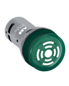 Brzęczyk podświetlany CB1-600G, 24V AC/DC, 80dB, zielony z diodą LED, sygnał ciągły