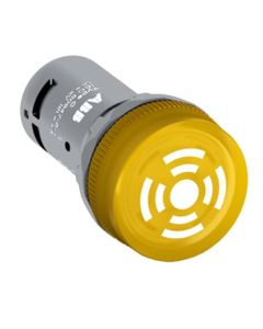 Brzęczyk podświetlany CB1-612Y, 110-130V DC, 80dB, żółty z diodą LED, sygnał przerywany