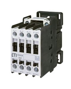 Stycznik CEM18.01-230V-50/60Hz, 3bieg-3NO, 18A w AC3, 7.5kW, cewka 230V 50/60Hz, styki pom. 1NC