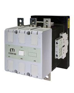Stycznik CEM180.22-230V-50/60Hz, 3bieg-3NO, 180A w AC3, 90kW, cewka 230V 50/60Hz, styki pom. 2NO+2NC
