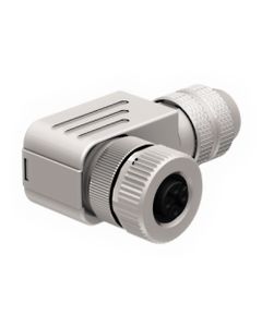 Złącze rozbieralne żeńskie M12 8P, kątowe CMB8281-0, kod-A, zaciski śrubowe, dław. 6-8mm, żyły 0.14-0.5mm2