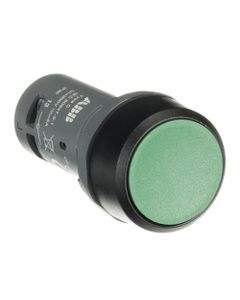 Przycisk kryty CP1-10G-10, zielony, 1NO, monostabilny, kołnierz z tworzywa