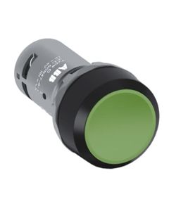 Przycisk kryty CP1-10G-20, zielony, 2NO, monostabilny, kołnierz z tworzywa