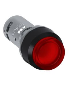Przycisk wystający podświetlany CP3-11R-01, czerwony, 1NC, 24V AC/DC, monostabilny, kołnierz z tworzywa
