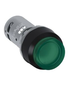 Przycisk wystający podświetlany CP3-13G-10, zielony, 1NO, 230V AC/DC, monostabilny, kołnierz z tworzywa