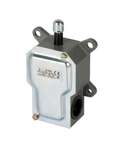 Łącznik krańcowy D-429, 1NO+1NC wolne, popychacz stalowy, metal IP40, 2xPG16