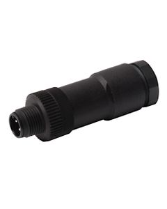 Złącze rozbieralne męskie M12 4P, proste  DBS8141-0, kod-A, zaciski śrubowe, dław. na dwa kable, żyły 0.14-0.75mm2...
