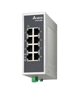 Switch Ethernet niezarządzalny DVS-008I00, 8-portowy RJ45, 10/100 Mbit/s, obud. metalowa IP40