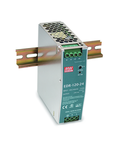 Zasilacz impulsowy EDR-120-24, 120W, 24VDC 5A, zasil. 90-264VAC, ob. metal