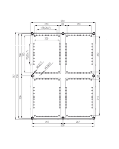 Podstawa EKWH obudowy EK 760x560x150